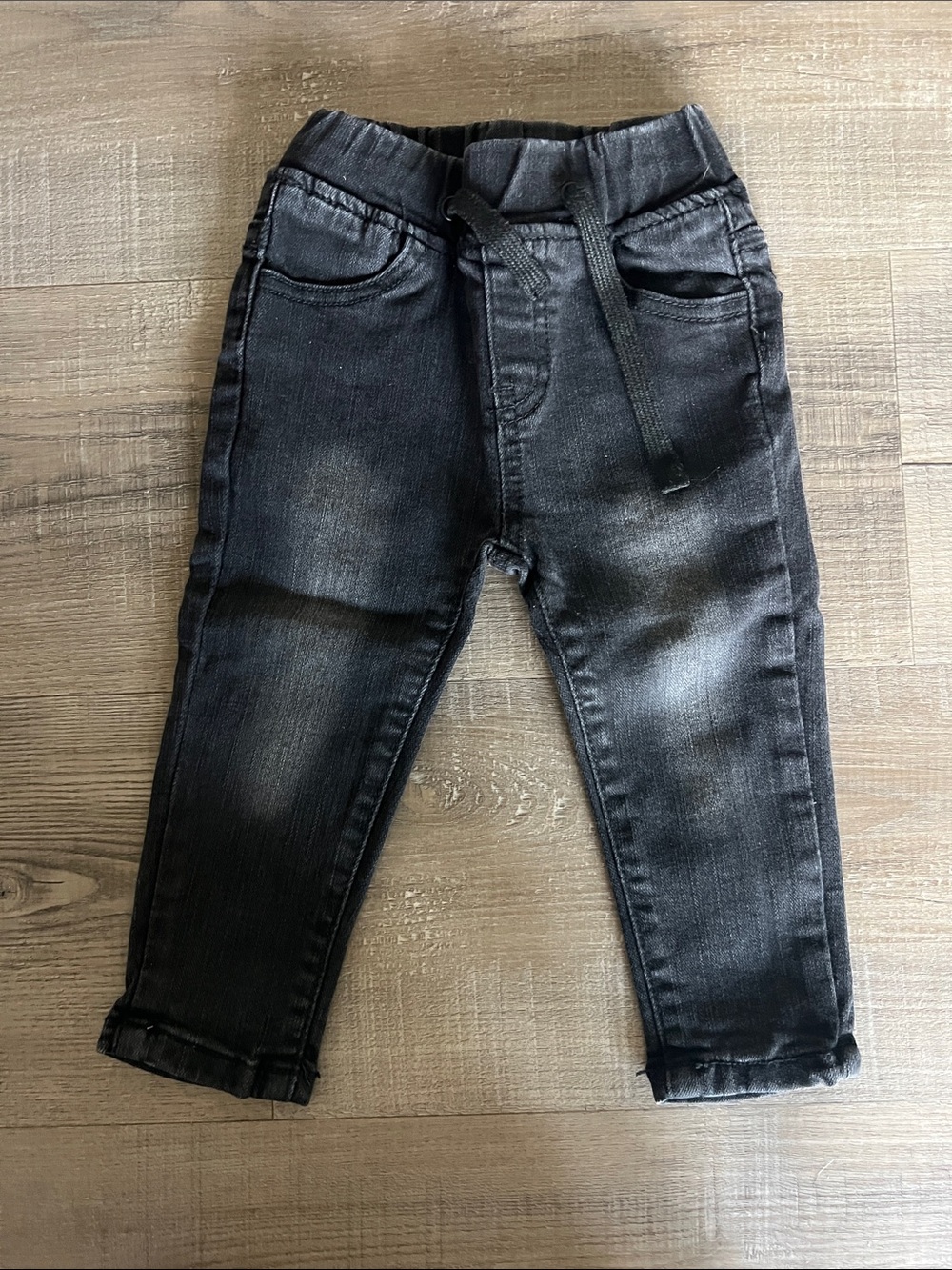 Kids Black Washed  Jeans - Comfortable Stretch Denim